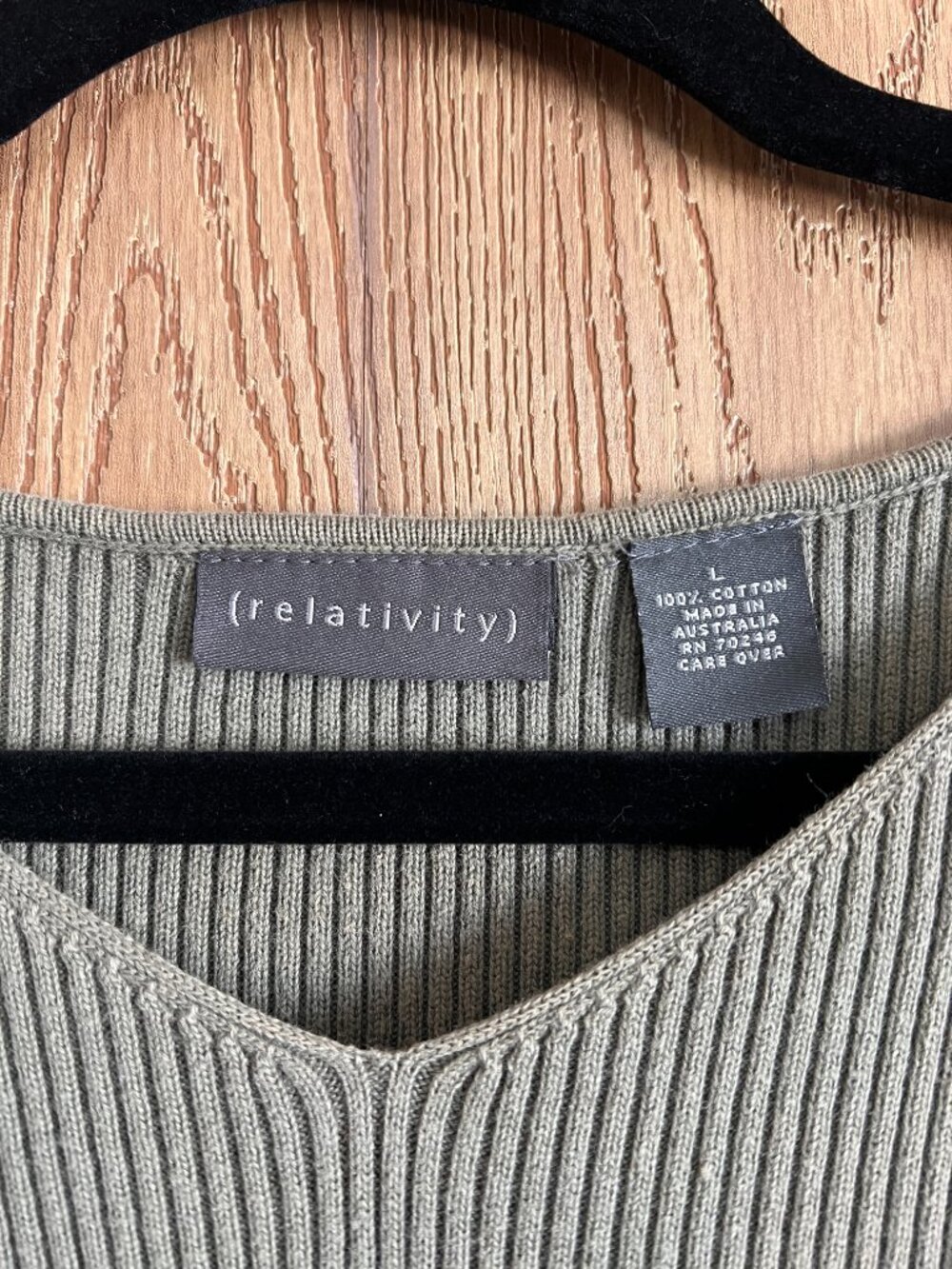 Relativity Ribbed Knit V-Neck Tank Top - Picture 3 of 4